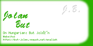 jolan but business card